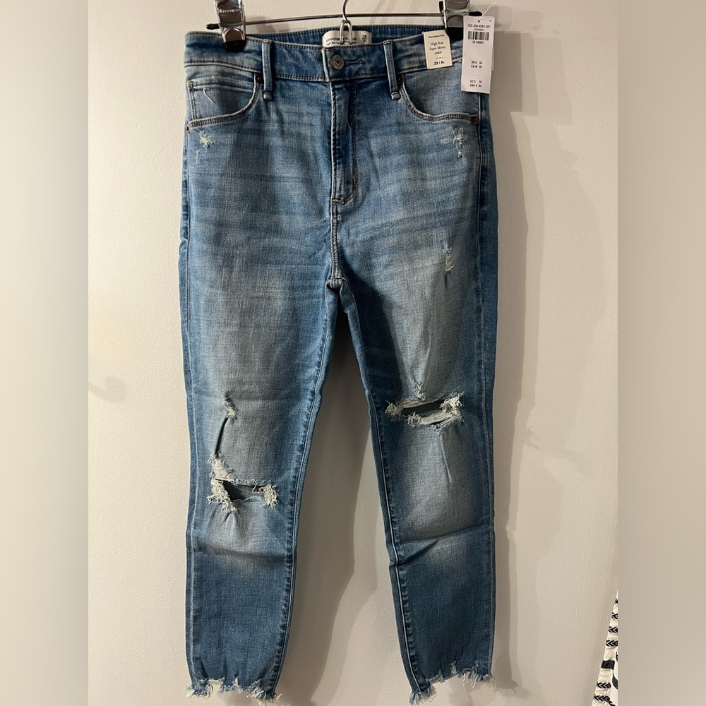 Abercrombie & Fitch High Rise Super Skinny Ankle Jean Legging. 29 (8S) NWT